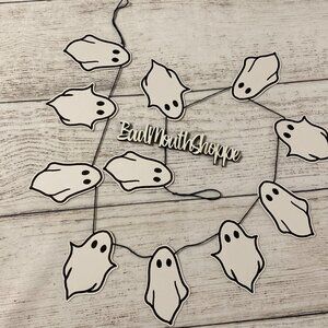 *The Dark Times Halloween Ghost Baby Boo Bunting made from Recycled Card